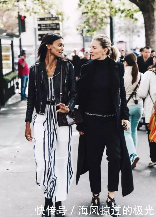 外套|外套穿搭经典的黑色外套,秋冬怎么穿才能气质不沉闷!