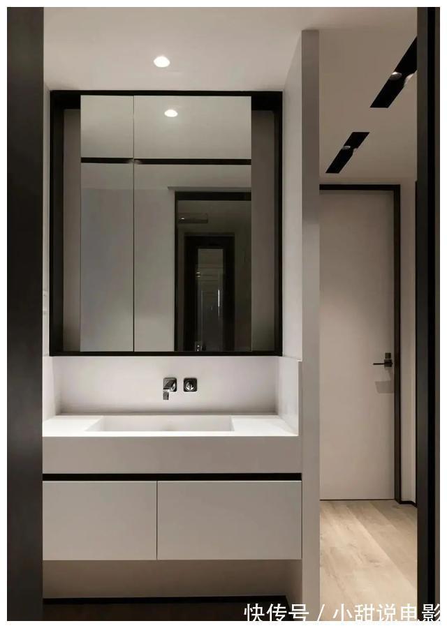 卫生间|64㎡轻奢两居室,柜子设计是最大亮点,颜值高又好用,值得借鉴!