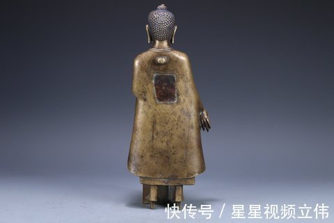 释迦牟尼$明清时期,铜释迦牟尼立像