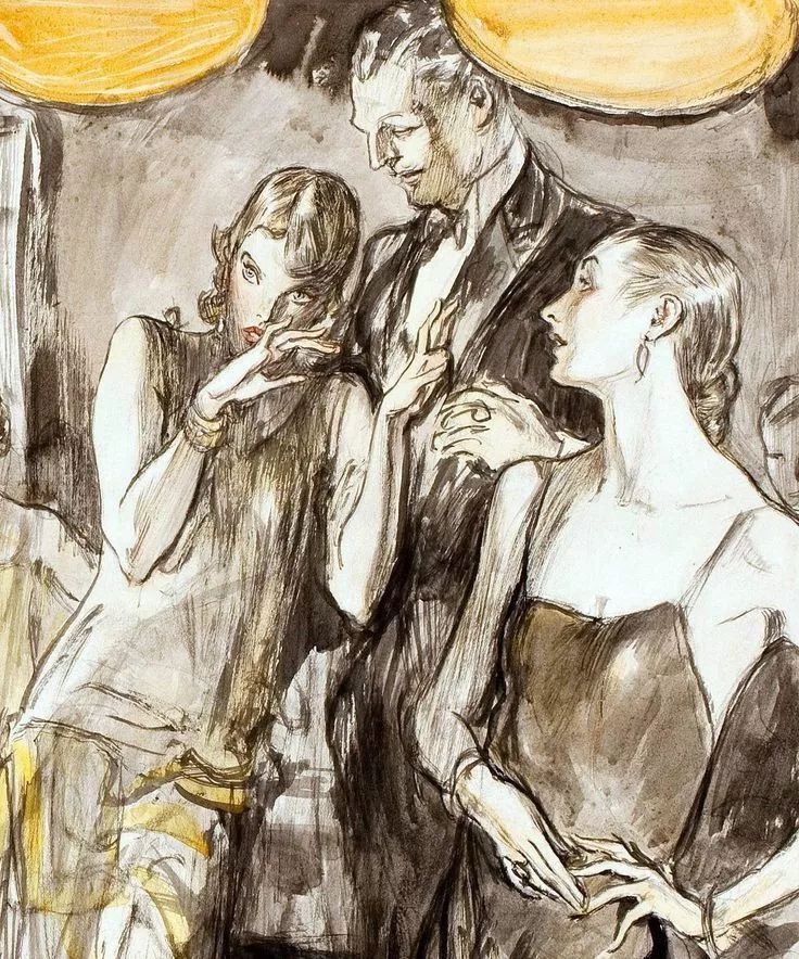 上流社会@美国最伟大的插画家,记录了上流社会的男男女女纸醉金迷的情景