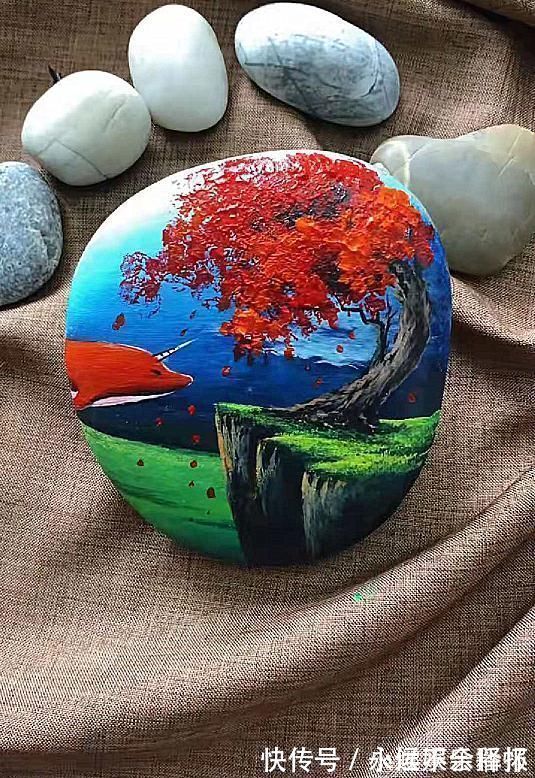 绘制!美术生用石头作画,一开始我是笑的,最后大佬收我为徒吧