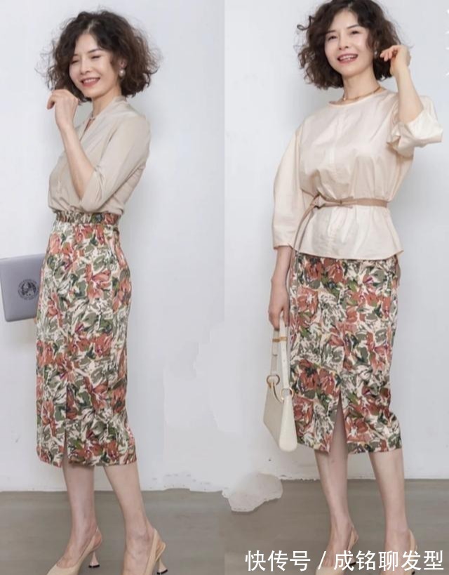 卷发|这才是50岁女人该有的装扮，烫卷发穿洋服，时尚减龄活力满满