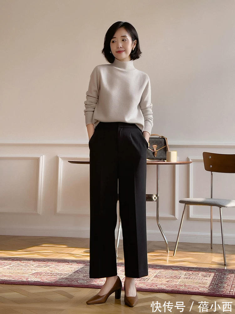 九分裤|女人步入中年也别乱穿,建议入手一条“九分裤”,显瘦又显高