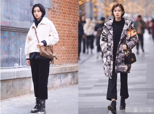 百搭 一双鞋子过一冬,马丁靴的功劳真大,显脚小还百搭,省心还省钱