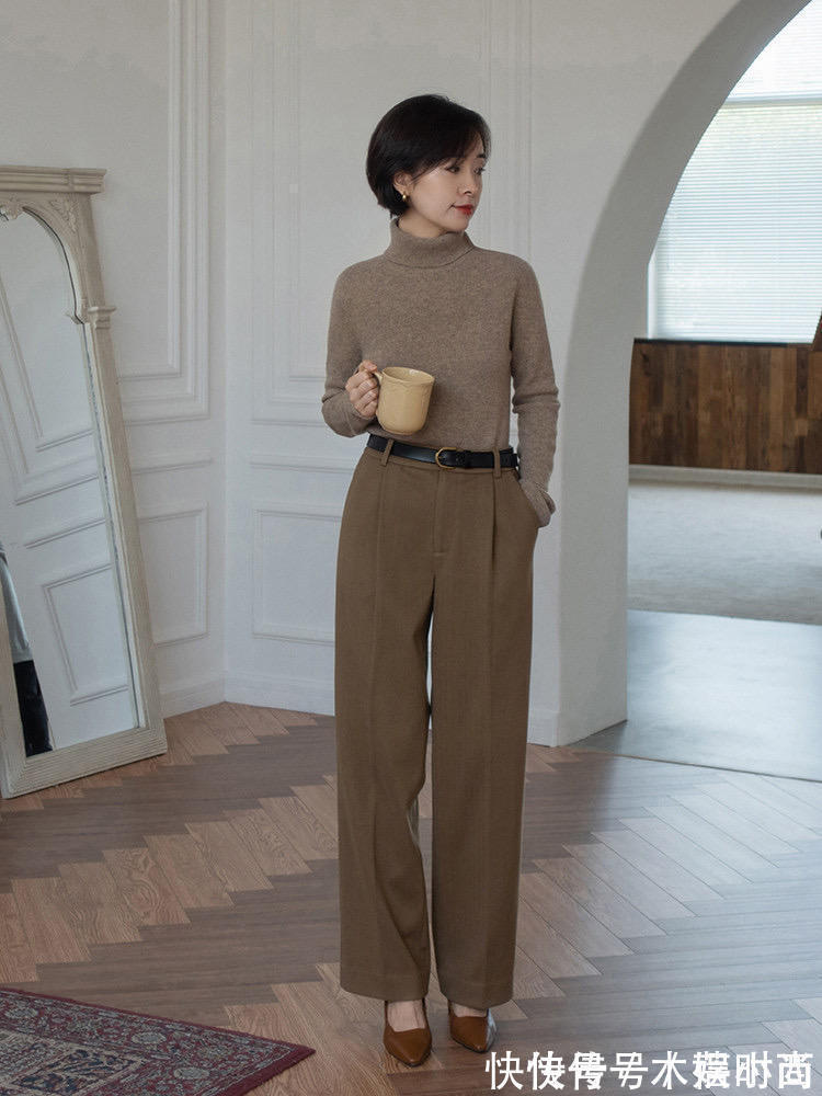 高领 冬天还是穿“毛衣”最百搭,选这4款搭配阔腿裤、半身裙,真高级