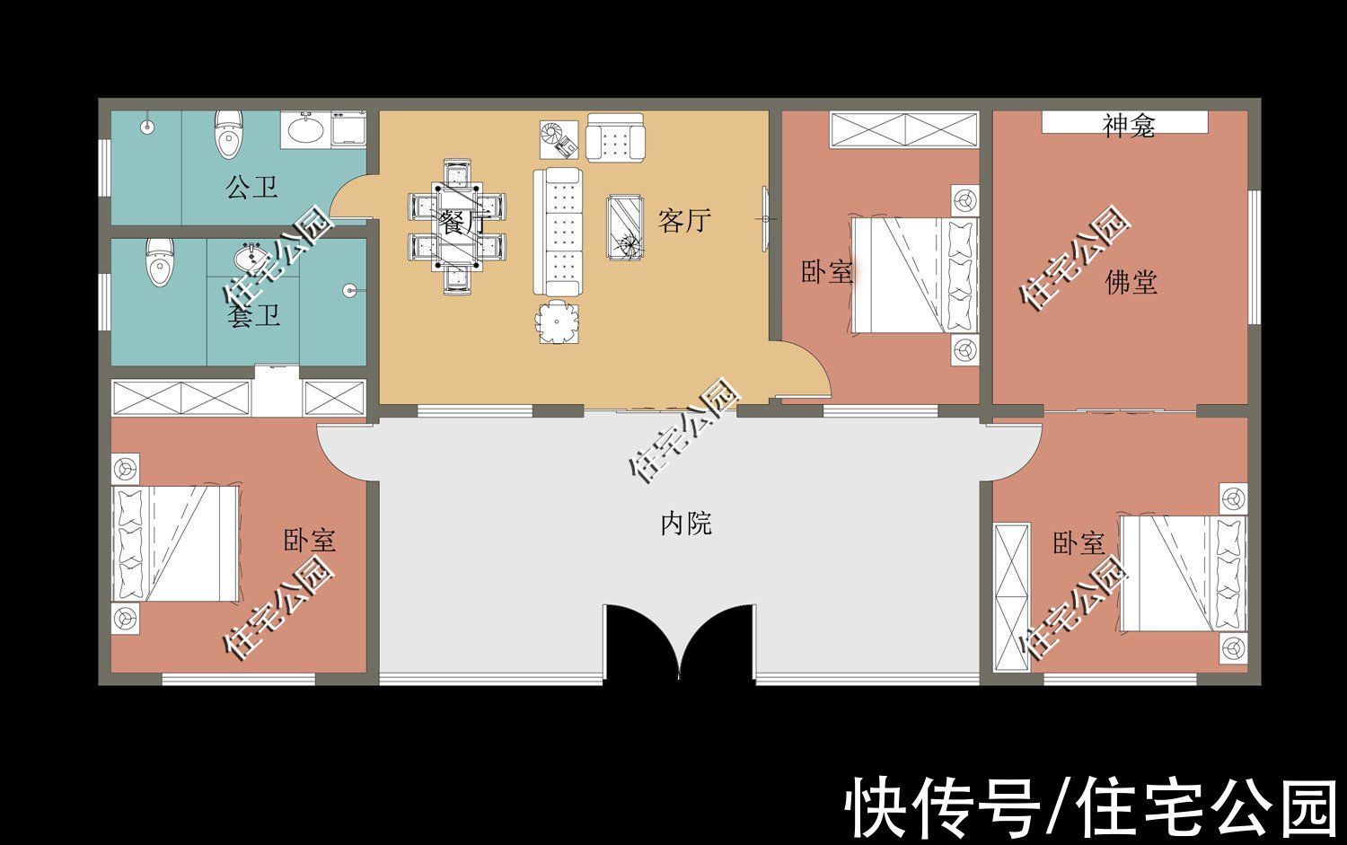 屋顶|造价20万起,给农村父母建的一层养老房,屋顶平台设计太赞了