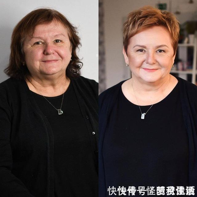 中年阿姨 换发型等于换脸,中年阿姨一换年轻10岁都不止,美到自己都笑了