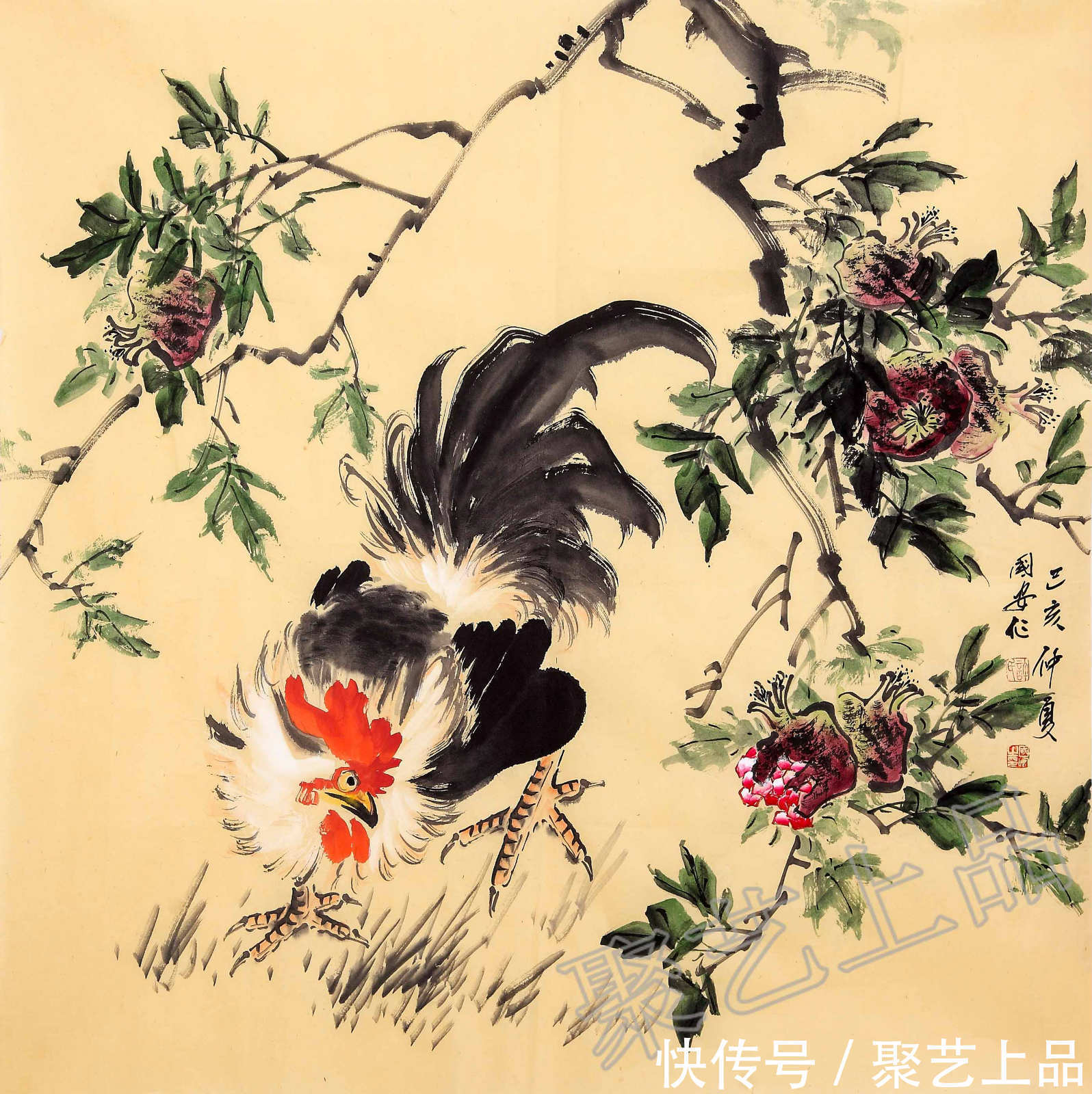 多子多福|许国安笔下的国画石榴:生机勃发,欣欣向荣