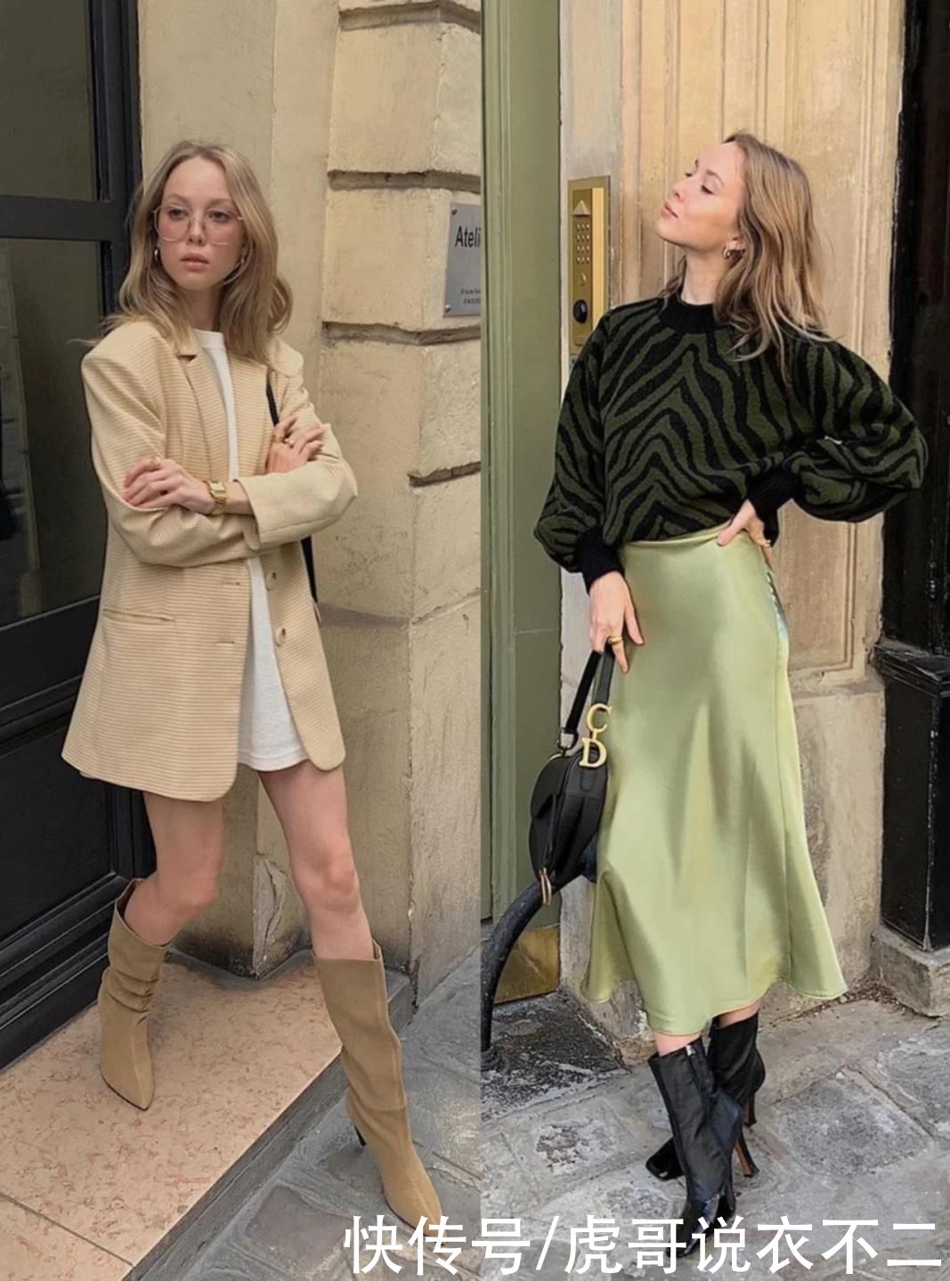 小个子别总穿增高鞋，长靴才是初春显高法宝，这么搭时髦又高级