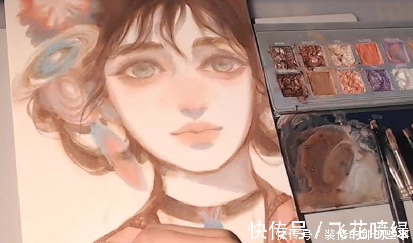 睫毛|眼影也能用来画画,画师用眼影画出龙吟玉兔,网友:心疼眼影盘