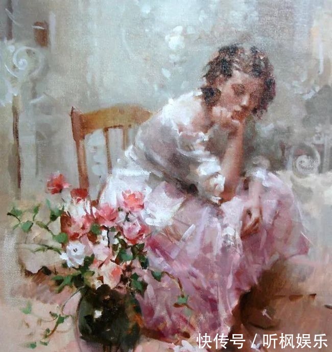 瓦伦西亚$西班牙艺术家尼迪亚笔下的女人,美得像花一样尽情地绽放