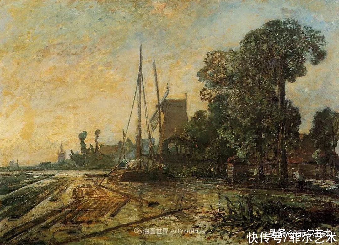 克劳德·莫奈|莫奈眼中的老师，印象派的直接启蒙者，荷兰画家约翰·琼坎德油画