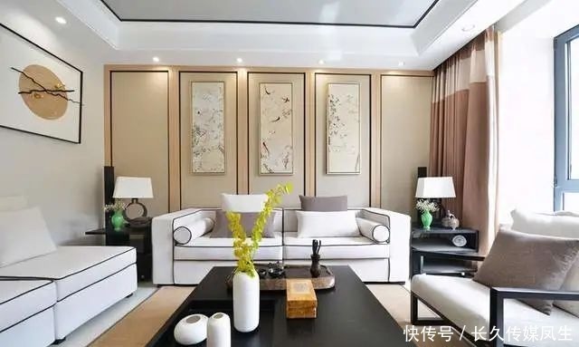 玄关|见过最美的新中式!130㎡装出诗情画意,大气又舒适
