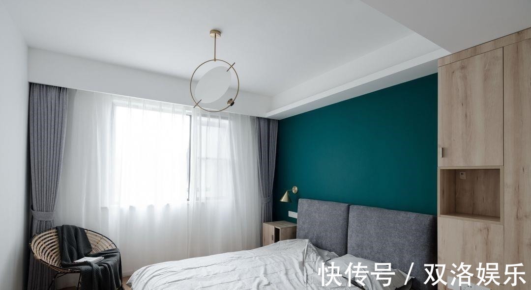 电视机|105平现代风婚房,清静淡雅温馨舒适,不到5个月就全部完工