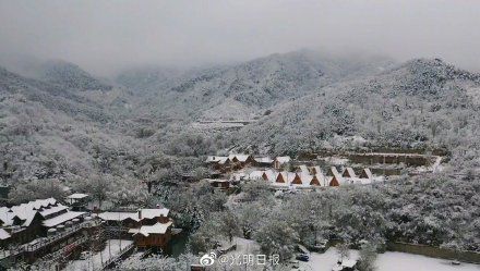 雪后济南九如山好美