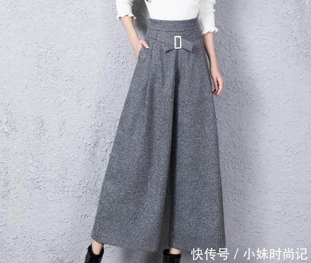搭配|又冷又想穿裙子? 花式阔腿裤+短靴, 搭配靴子很贵气, 比裙子还美