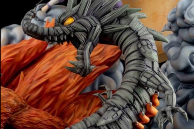 火影|火影4000的手办,斑与柱间的终结之战,九尾与木龙形象逼真