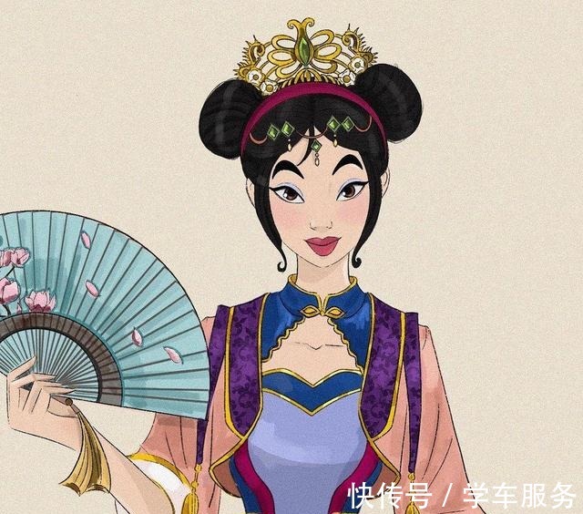 乐佩公主|不同风格的迪士尼公主,贝儿公主换上洛丽塔,花木兰古风韵味!