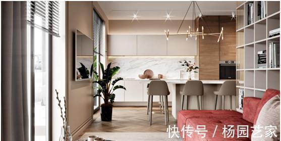 卧室|69㎡一居室,玄关还能当电视背景墙,完工后看着100㎡都不止!