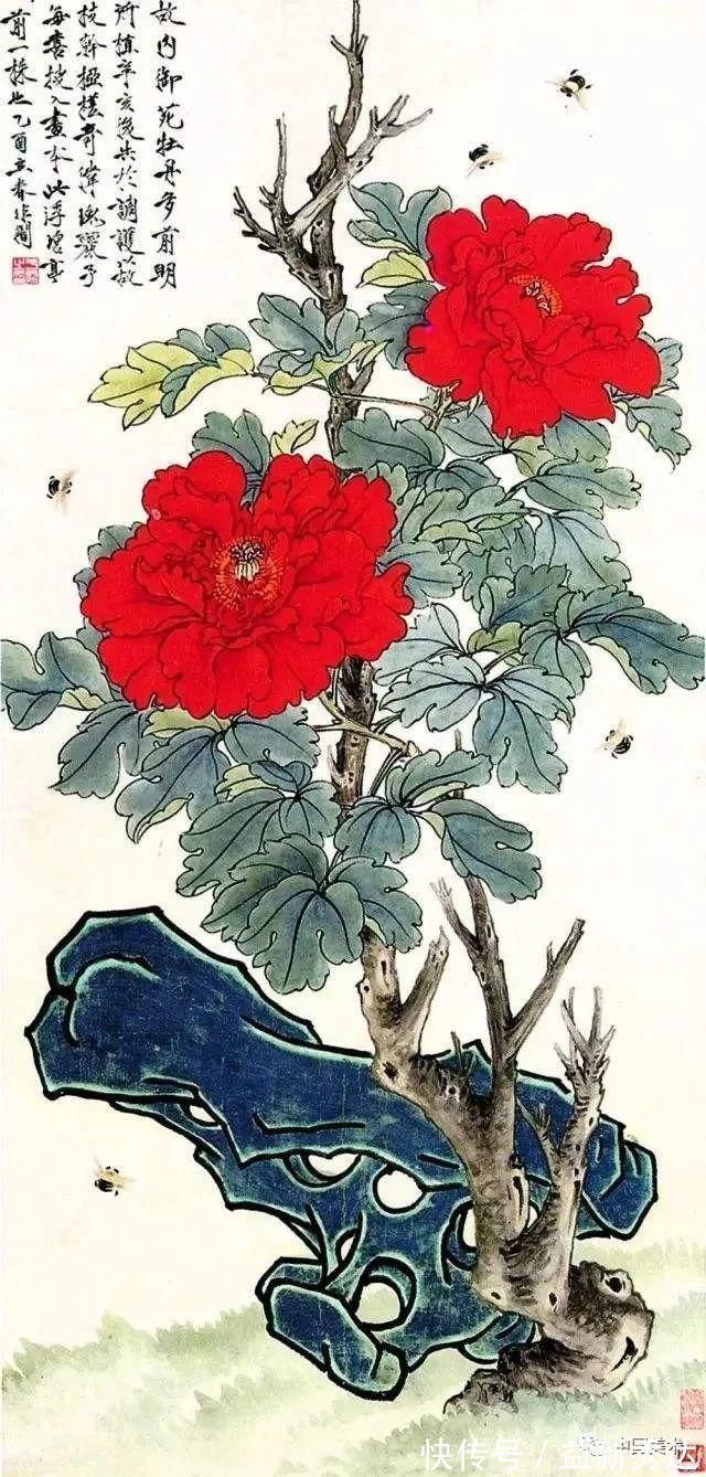 华北大学&两大高手画牡丹,一个工笔称雄,一个写意夺冠!