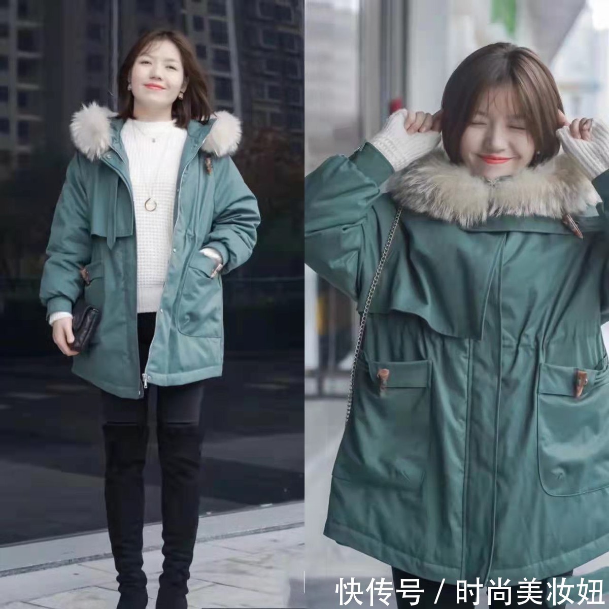 大衣|这才是“微胖”女生该有的穿搭,实用显瘦就算,还超显腿长