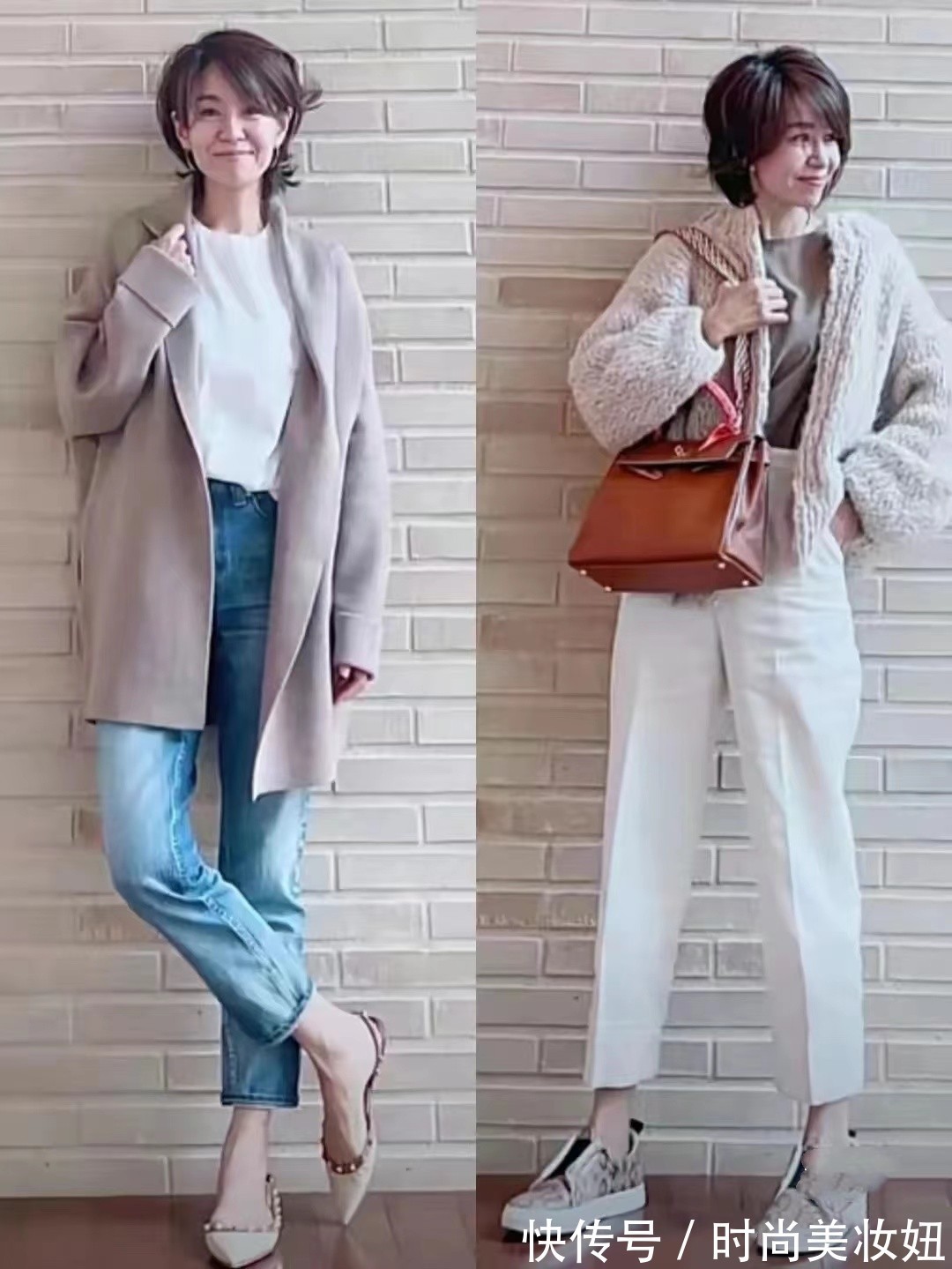 造型|50岁要学日杂博主穿搭,简单的配色显气质,照穿美得优雅大方