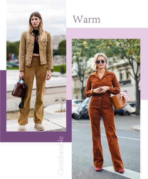  高级|女人高级点才好看，冬季的灯芯绒穿搭，面料看着就很“贵气”