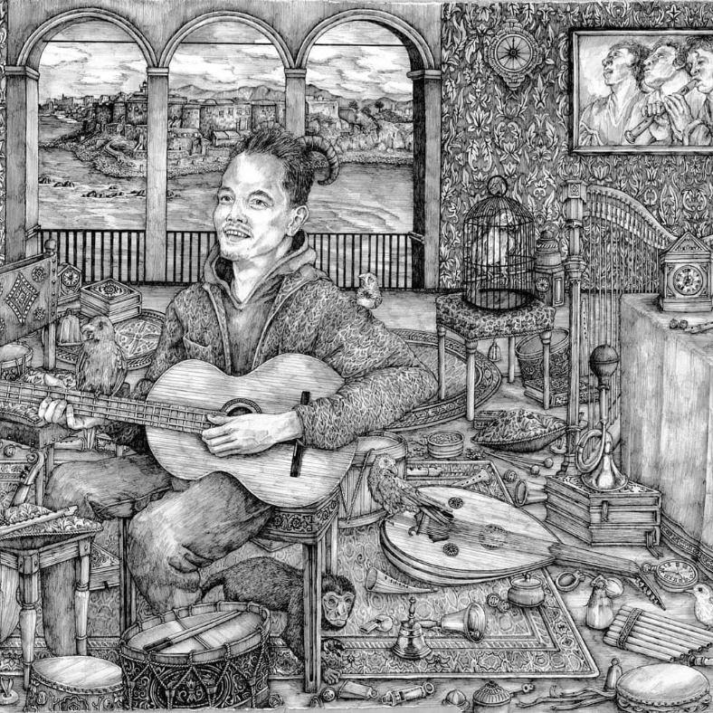 针管笔$全球最抠女画家,用针管笔惊艳世界,这细节和线条让人惊叹不已!