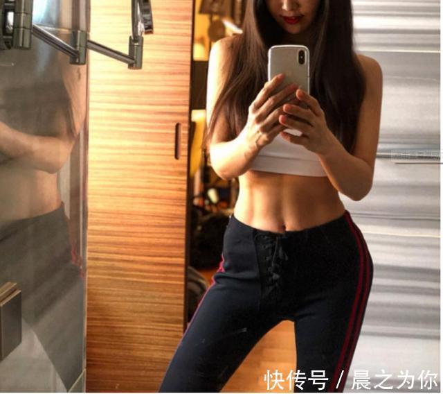 美女|身高177cm的健身美女,曲线迷人,腰肢纤细,坚持运动是关键