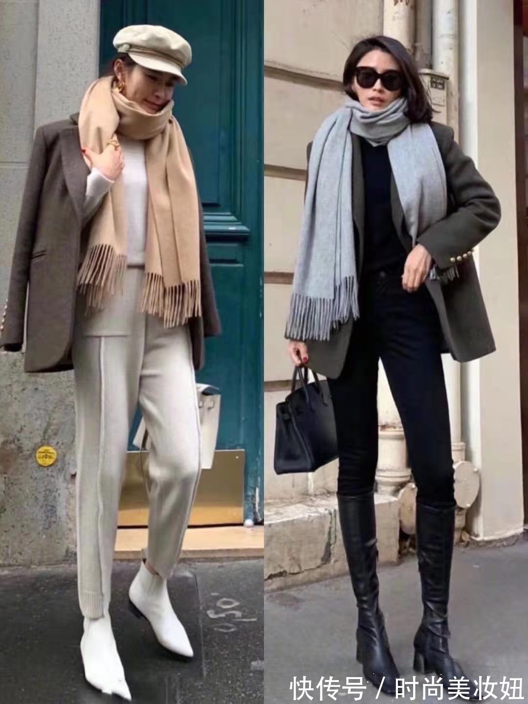 围巾|这是我见过“最舒服”的秋冬穿搭,极简大气的通勤装,气质美绝了