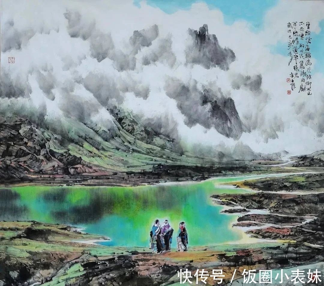 山水画|宋士操雪域山水画,自然唯美!