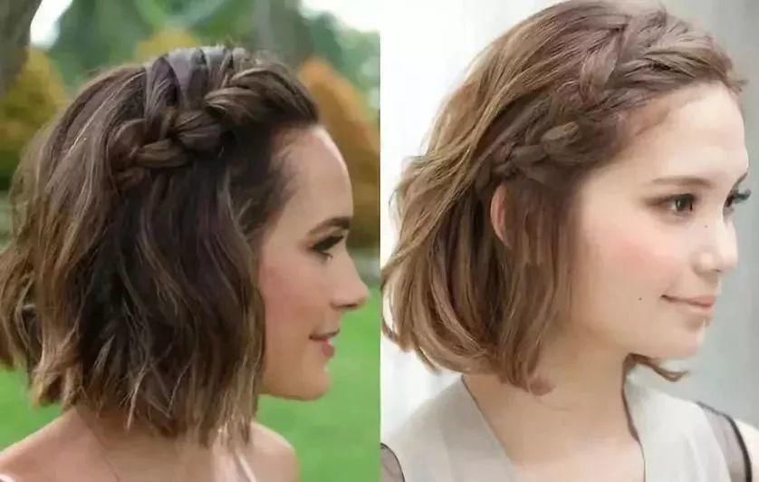 头发|女生头发刚到锁骨,像这样四款,扎辫子好看