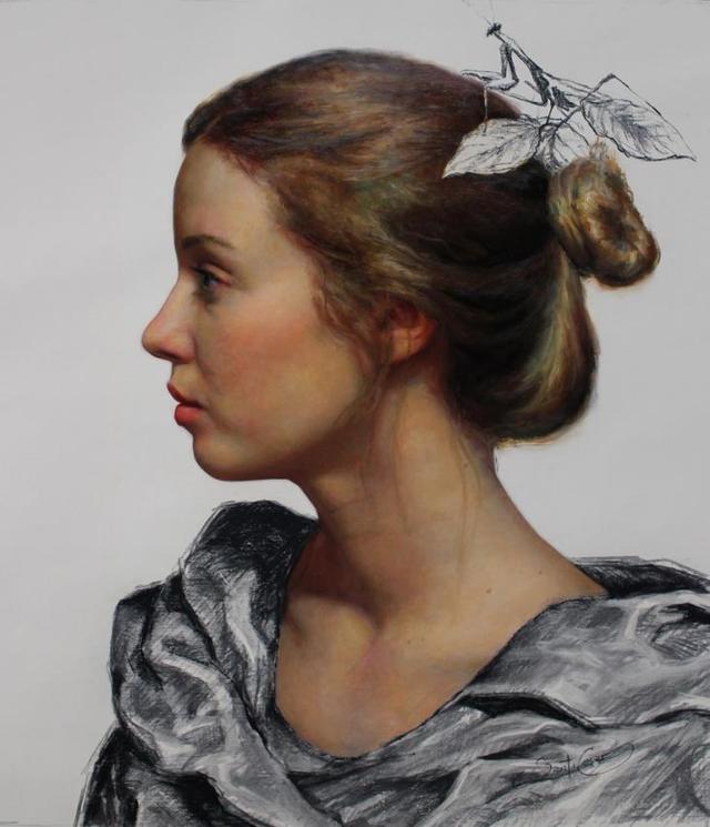 Cesar!古巴裔美国画家Cesar Santos人物肖像的作品