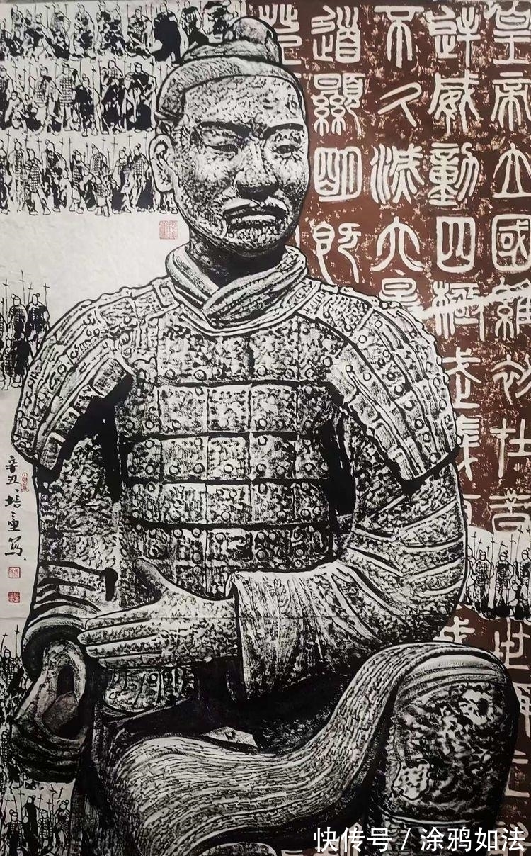 兵马俑|秦始皇兵马俑马培童焦墨组画，震动画坛，有目共赏!