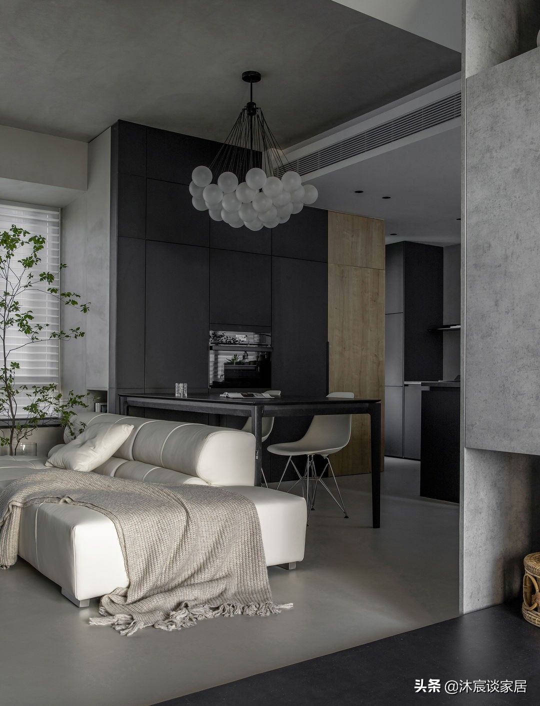 装修|怪不得这么多人喜欢微水泥,用在装修上,室内极简大方,干练纯粹