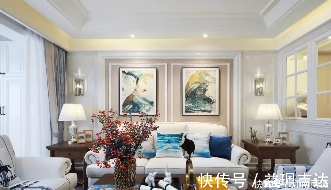 隔断|138平现代美式，一进门设鞋柜隔断太明智了，卫生间效果很棒！