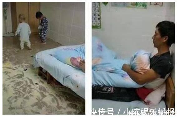 淡定|“最淡定爸爸”走红,任由俩孩子玩奶粉,网友家有矿吗