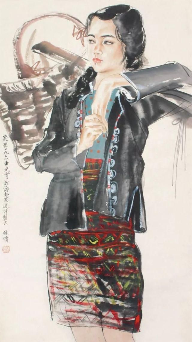 广美教授林墉笔下的女人体国画，俏丽、灵动，勾人魂魄，养眼！