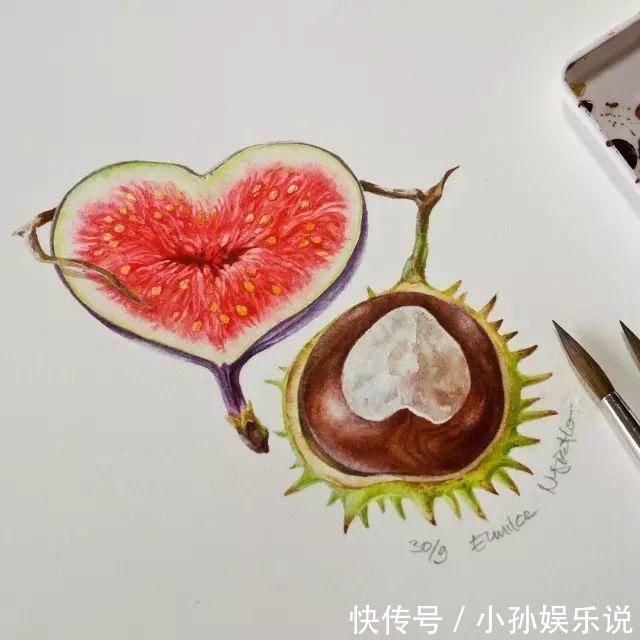 花卉#一位全职妈妈喜欢疯狂画画，教你画水彩花卉