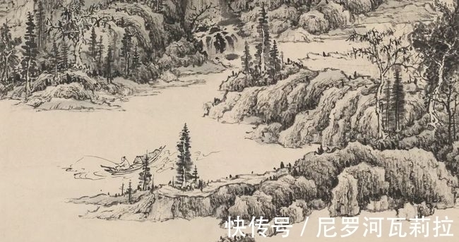 寒江独钓图#南宋的一幅画，画船不画水却被称为神作？放大10倍后看出其中奥妙