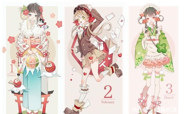 日本|果然万物皆可拟人,连月份都被日本画师娘化了,我最喜欢5月小姐