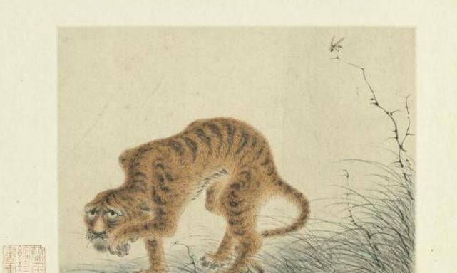 只老虎|他画一只瑟瑟发抖的老虎,却成千古名画放大20倍看看旁边是啥