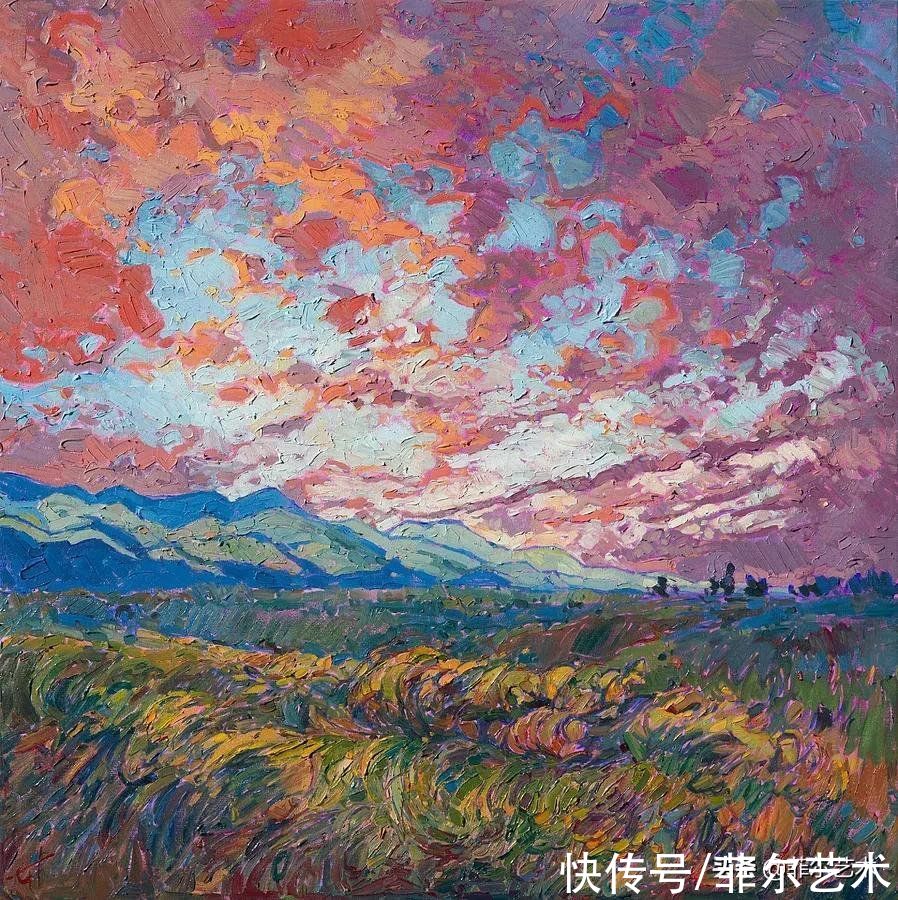 油画|美国女画家艾琳·汉森笔下色彩丰富的风景油画，美极了