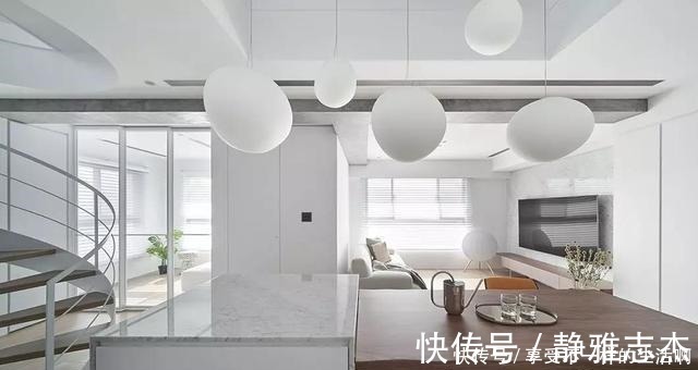 空间|原木+白色,营造出一个干净纯洁的空间,一个温馨的家!