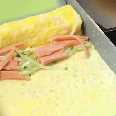 蛋液|黄瓜火腿玉子烧