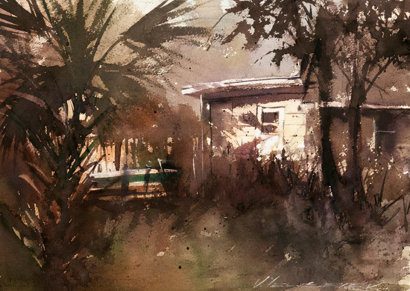 弗拉迪斯拉夫!印象水彩/美国当代艺术家弗拉迪斯拉夫水彩作品