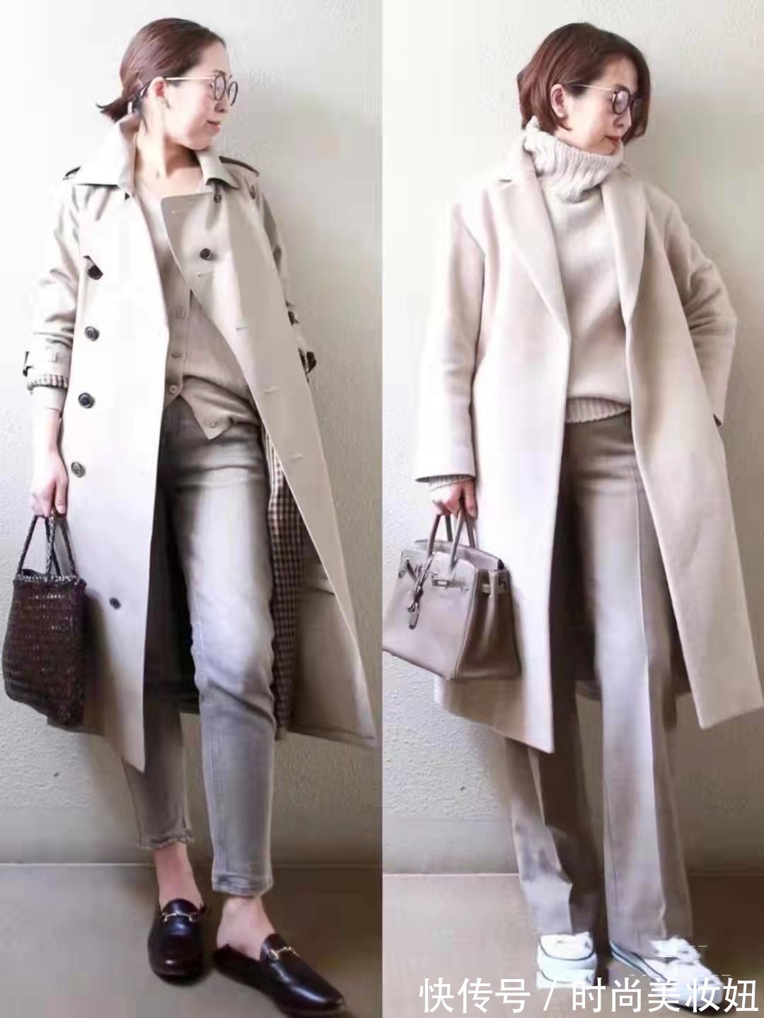 基础款|这位小个子“奶奶”太会穿,大衣穿搭洋气减龄,甩年轻人几条街