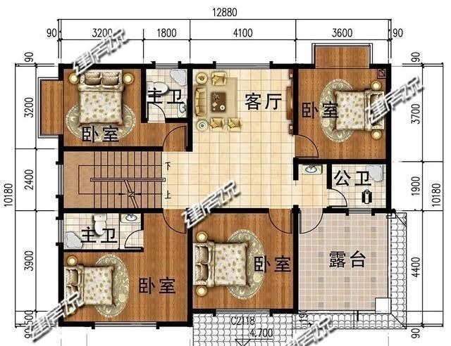 占地120平的欧式别墅, 造型大气辉煌, 盖在农村没人敢说你土!