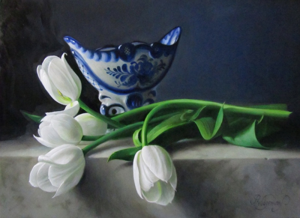 绘画！比利时画家瓦格曼斯的油画，笔触细腻，逼真生动