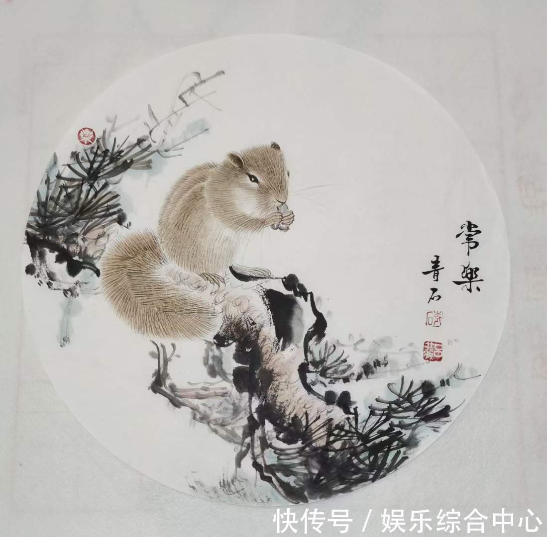 花鸟@?吕壮丽(青石)花鸟画:清新流畅雅丽生动